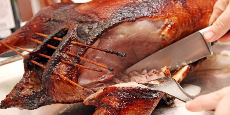 Gefüllte Weihnachtsgans vom Pelletgrill Bob Grillson